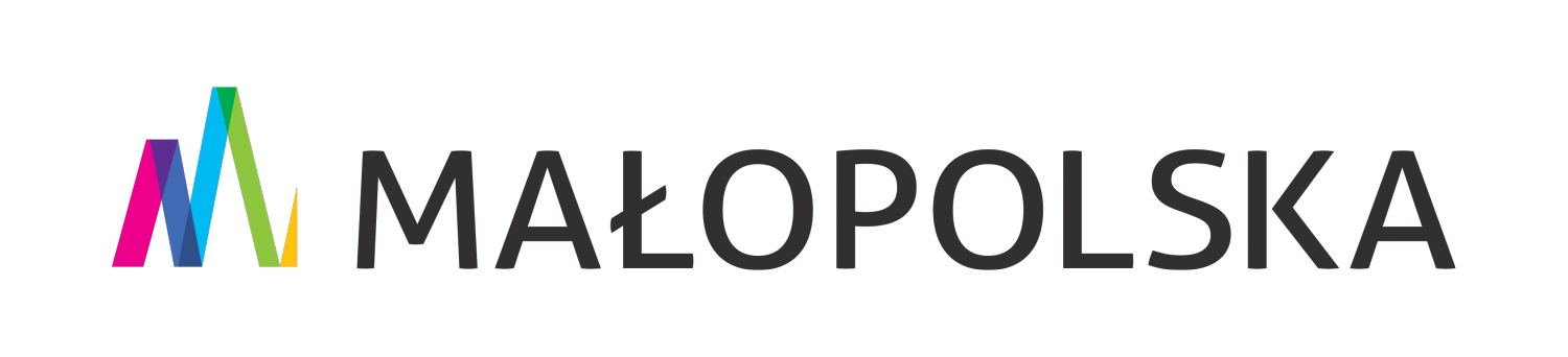 Logo Małopolska napis drukowanymi literami